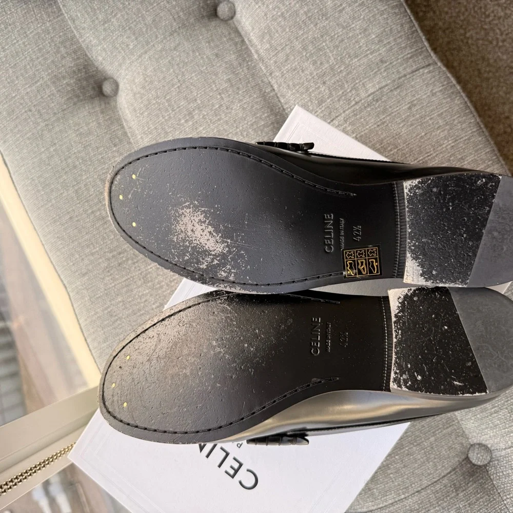 Celine Men's Elegant Black Slip-On Loafers - Picture 4 of 6